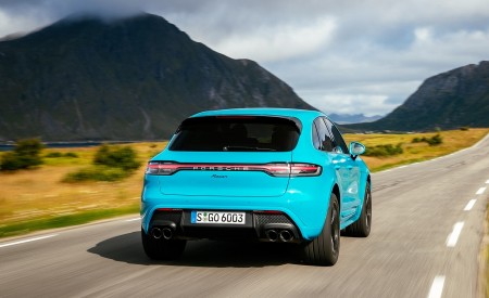 2022 Porsche Macan (Color: Miami Blue) Rear Wallpapers 450x275 (12)