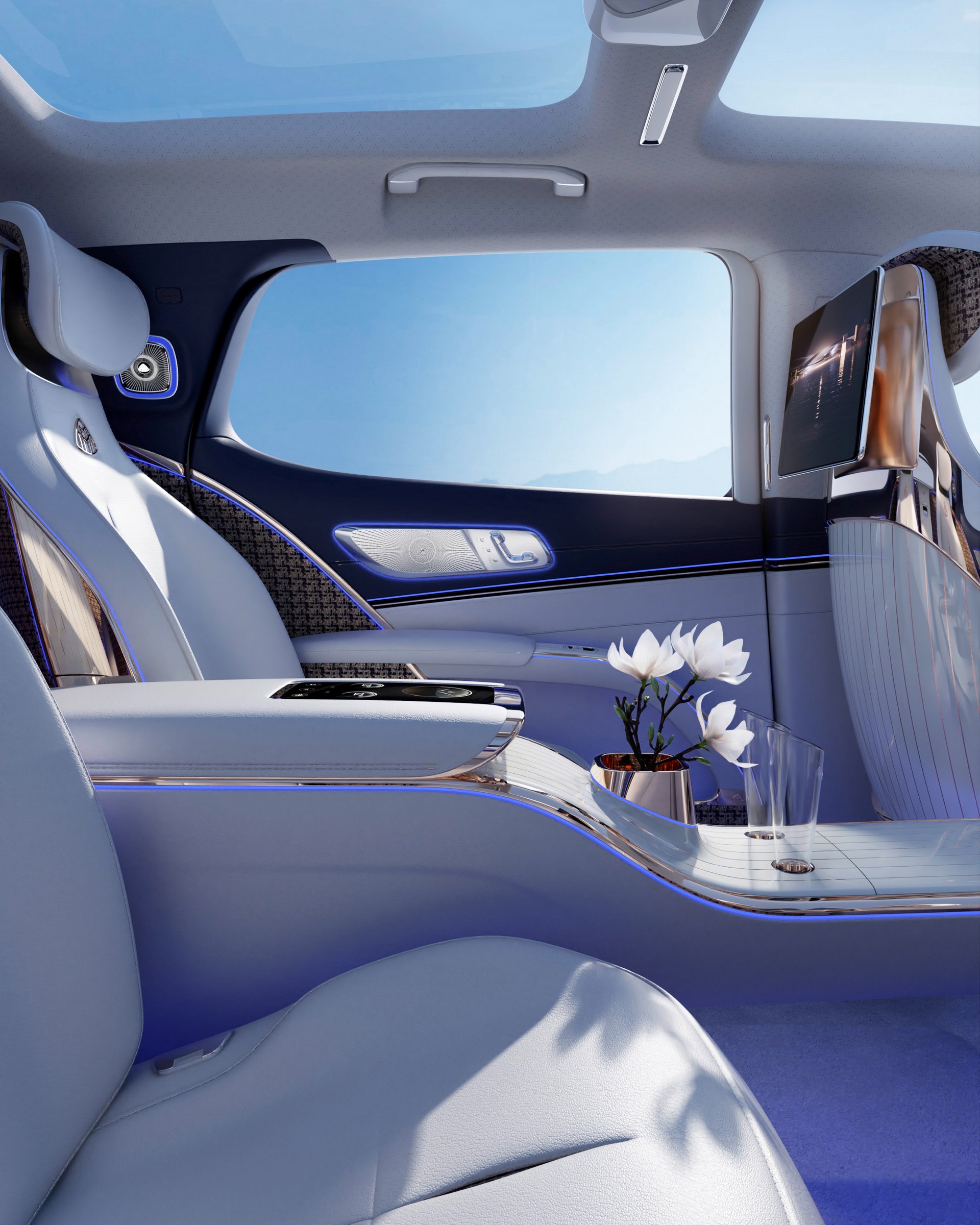 2021 Mercedes-Maybach EQS Concept Interior Rear Seats Wallpapers #13 of 29