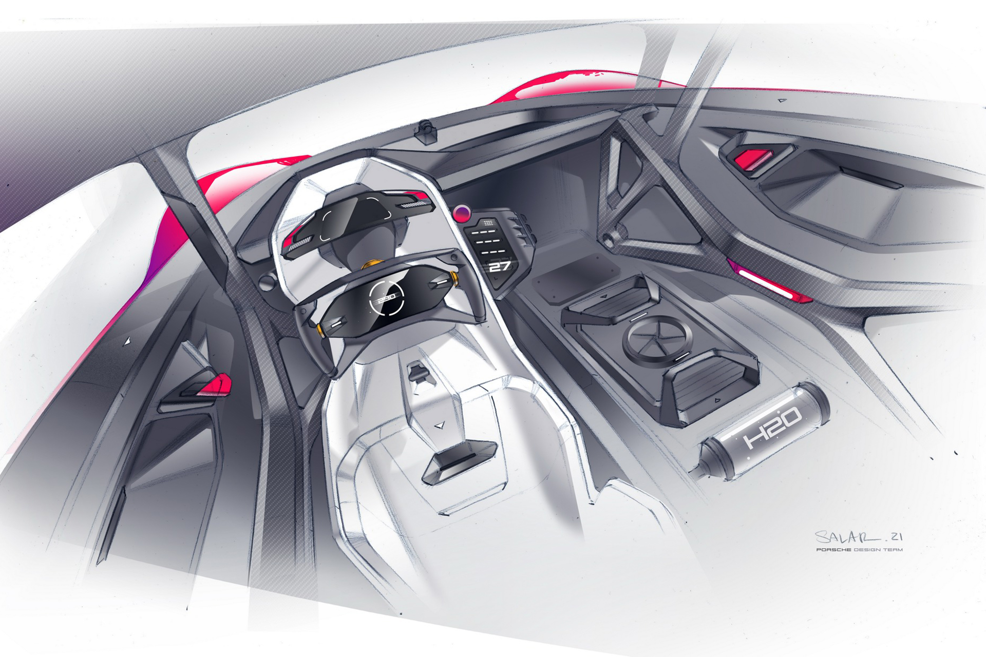 2021 Porsche Mission R Concept Design Sketch Wallpapers #44 of 47