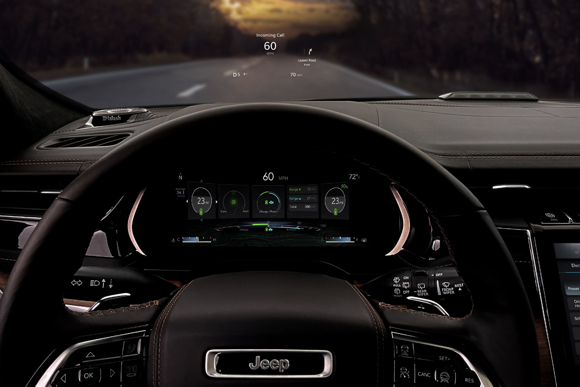 2022 Jeep Grand Cherokee Summit Reserve Interior Head-Up Display Wallpapers #20 of 30