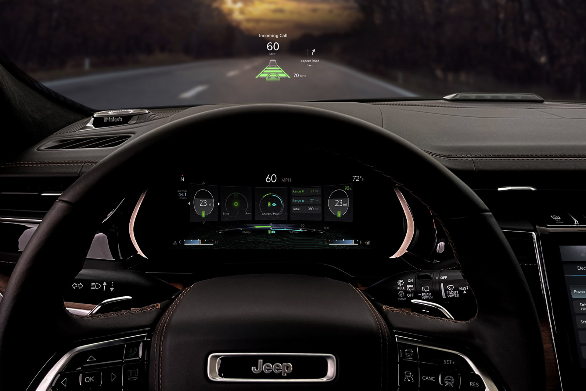 2022 Jeep Grand Cherokee Summit Reserve Interior Head-Up Display Wallpapers #19 of 30