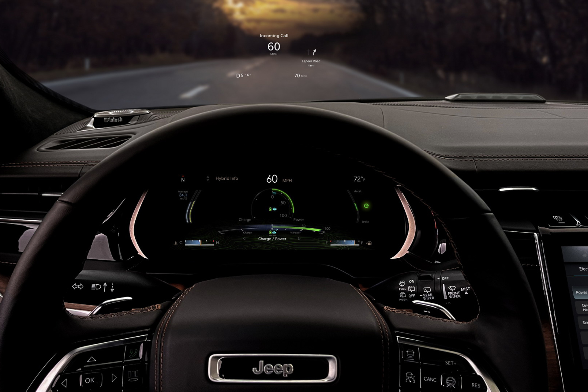 2022 Jeep Grand Cherokee Summit Reserve Interior Head-Up Display Wallpapers #18 of 30