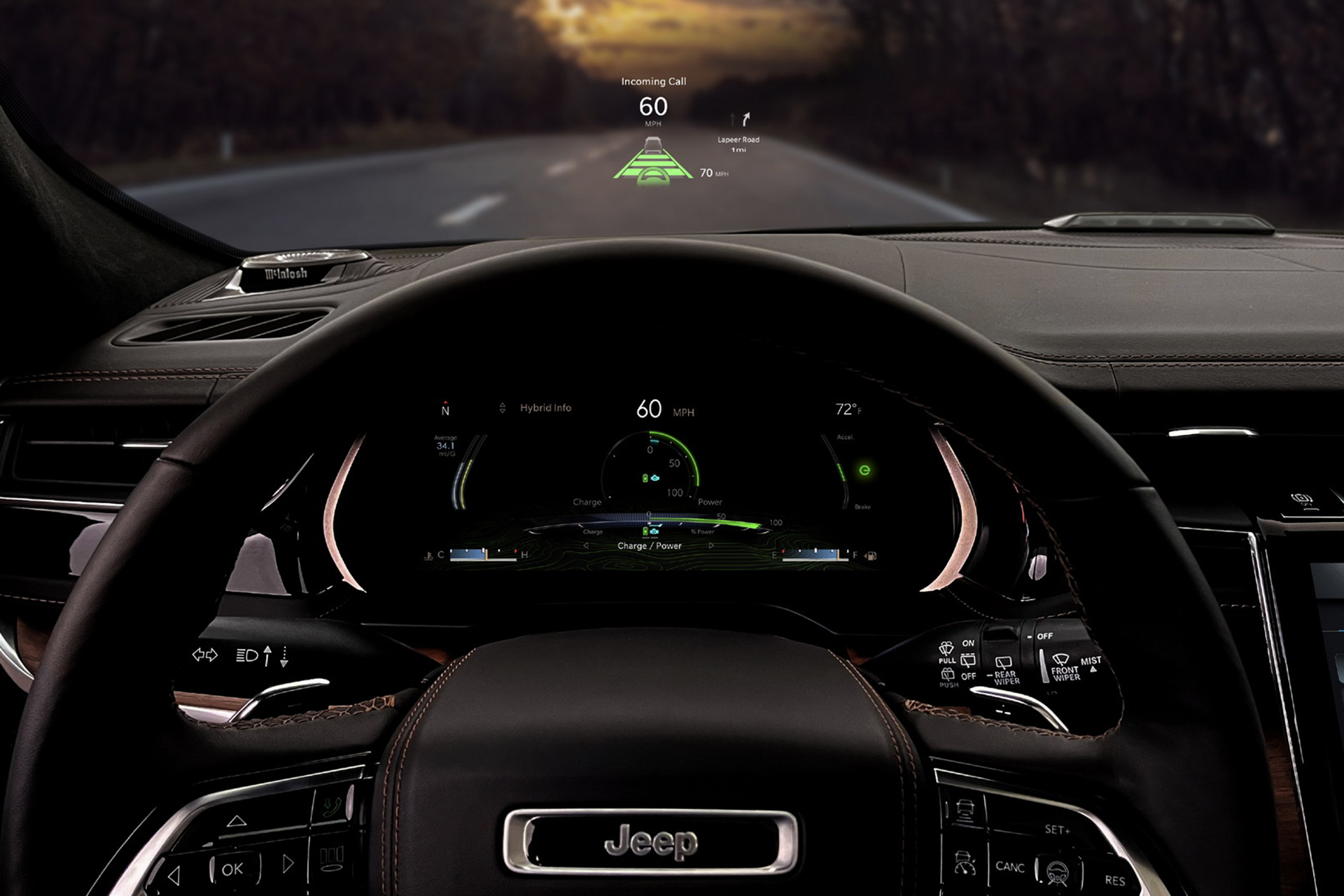 2022 Jeep Grand Cherokee Trailhawk Interior Head-Up Display Wallpapers #42 of 43