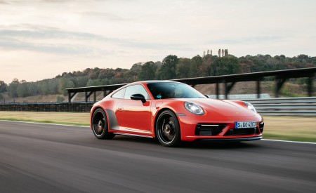 2022 Porsche 911 Carrera 4 GTS (Color: Lava Orange) Front Three-Quarter Wallpapers 450x275 (5)