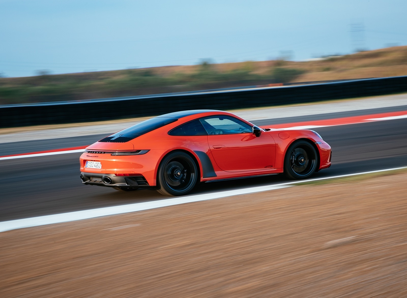 2022 Porsche 911 Carrera 4 GTS (Color: Lava Orange) Rear Three-Quarter Wallpapers (7)