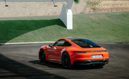 2022 Porsche 911 Carrera 4 GTS (Color: Lava Orange) Rear Three-Quarter Wallpapers 450x275 (40)
