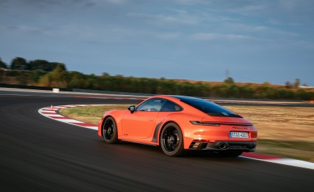 2022 Porsche 911 Carrera 4 GTS (Color: Lava Orange) Rear Three-Quarter Wallpapers 450x275 (10)