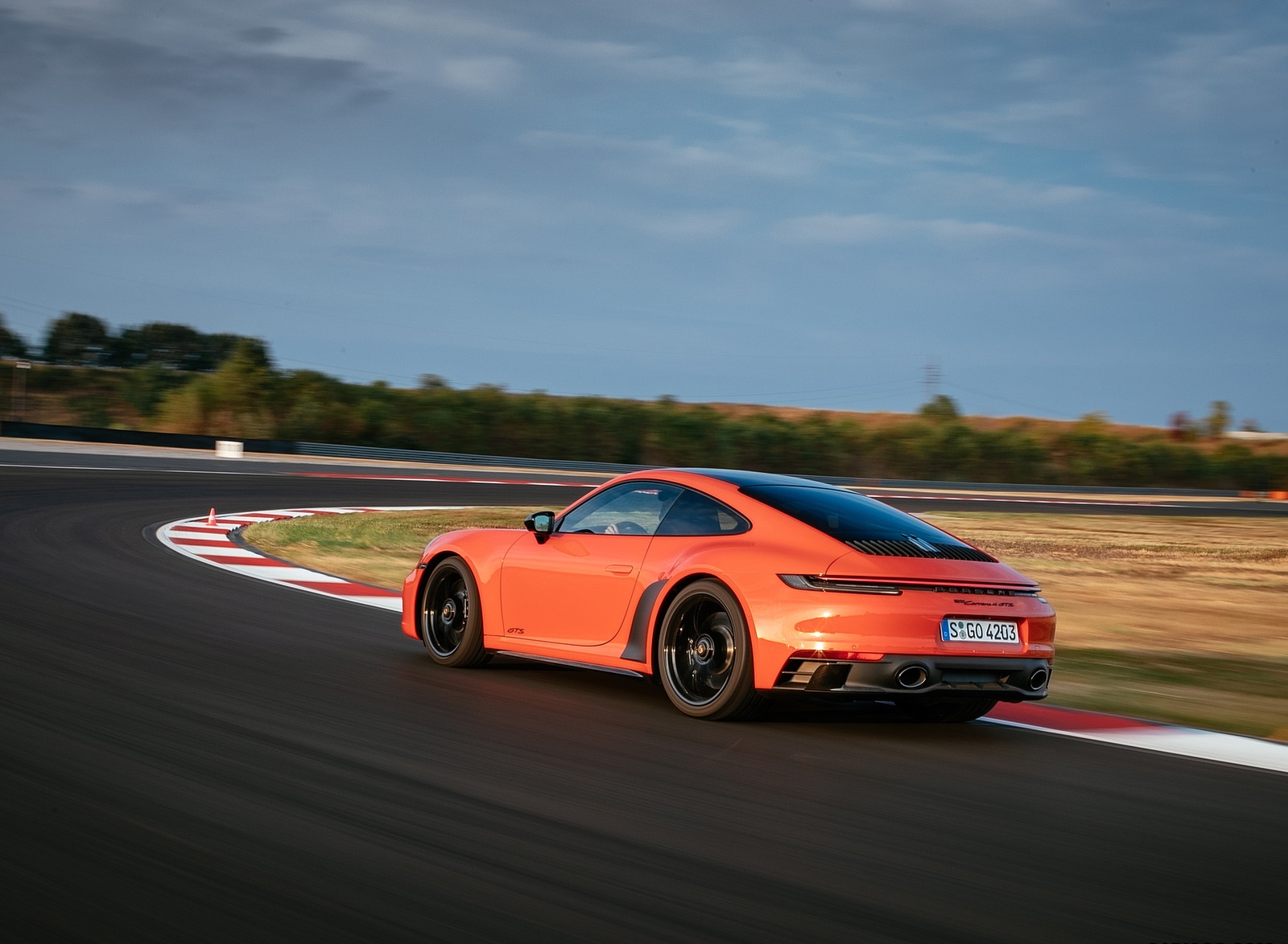 2022 Porsche 911 Carrera 4 GTS (Color: Lava Orange) Rear Three-Quarter Wallpapers (10)