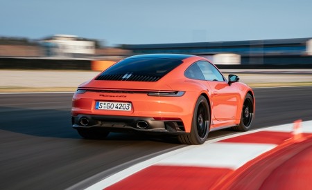 2022 Porsche 911 Carrera 4 GTS (Color: Lava Orange) Rear Three-Quarter Wallpapers 450x275 (13)