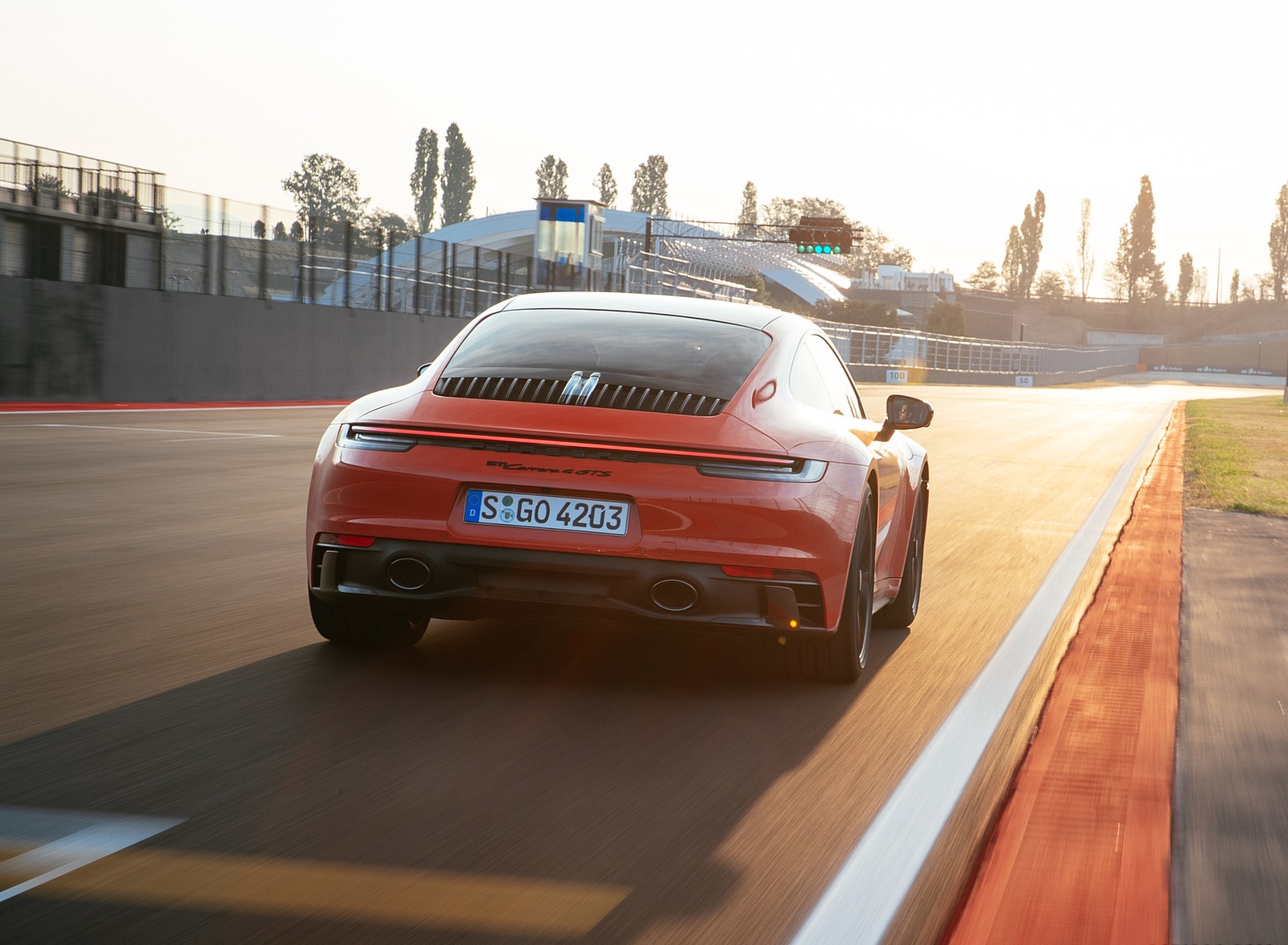 2022 Porsche 911 Carrera 4 GTS (Color: Lava Orange) Rear Wallpapers #23 of 64