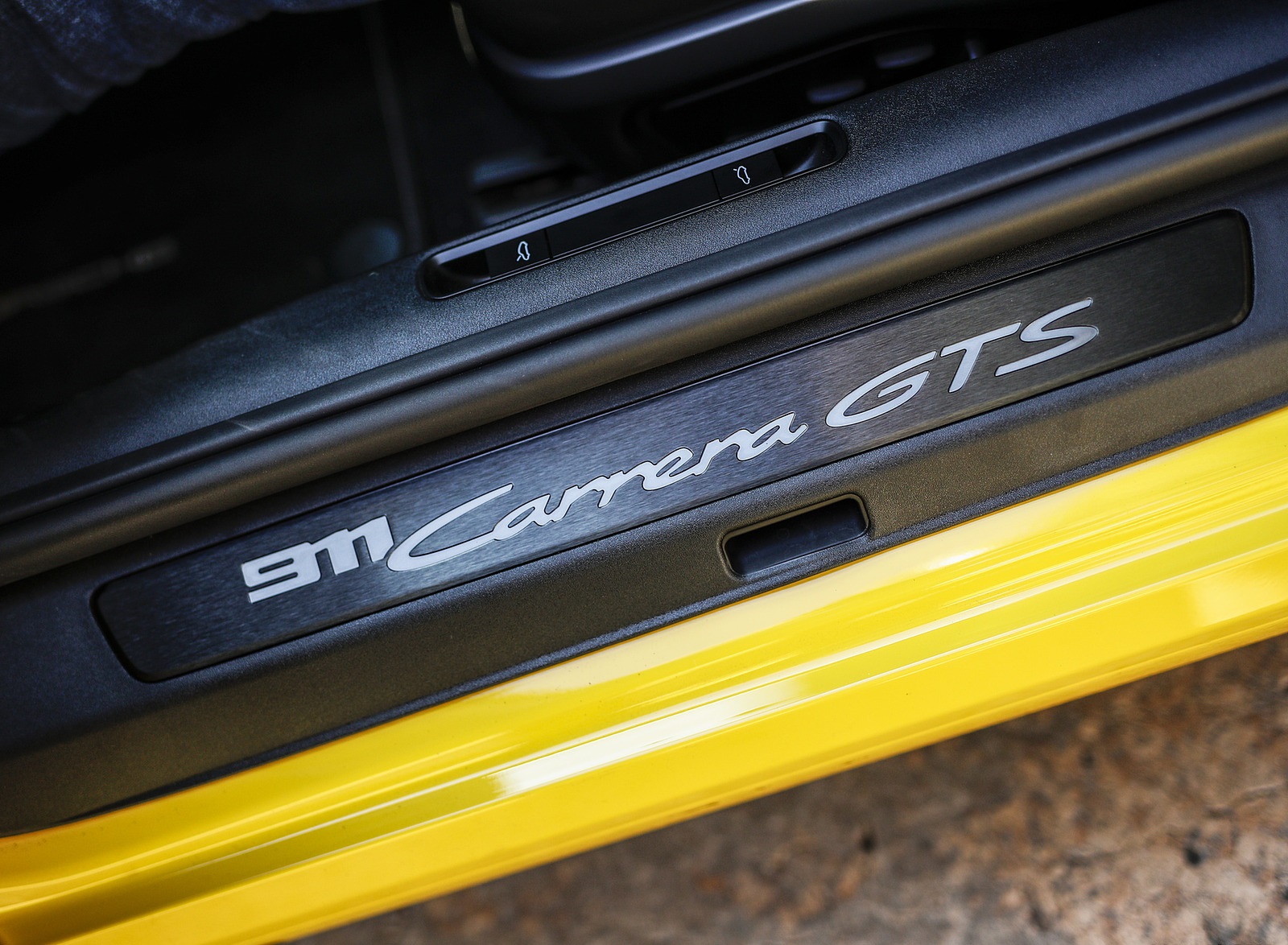 2022 Porsche 911 Carrera GTS Cabriolet (Color: Racing Yellow) Door Sill Wallpapers #16 of 30
