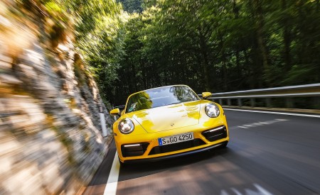 2022 Porsche 911 Carrera GTS Cabriolet (Color: Racing Yellow) Front Wallpapers 450x275 (4)