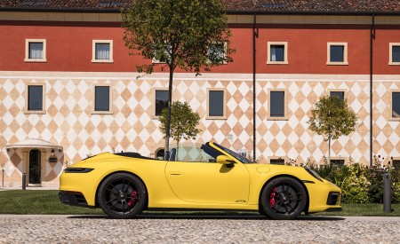 2022 Porsche 911 Carrera GTS Cabriolet (Color: Racing Yellow) Side Wallpapers 450x275 (11)