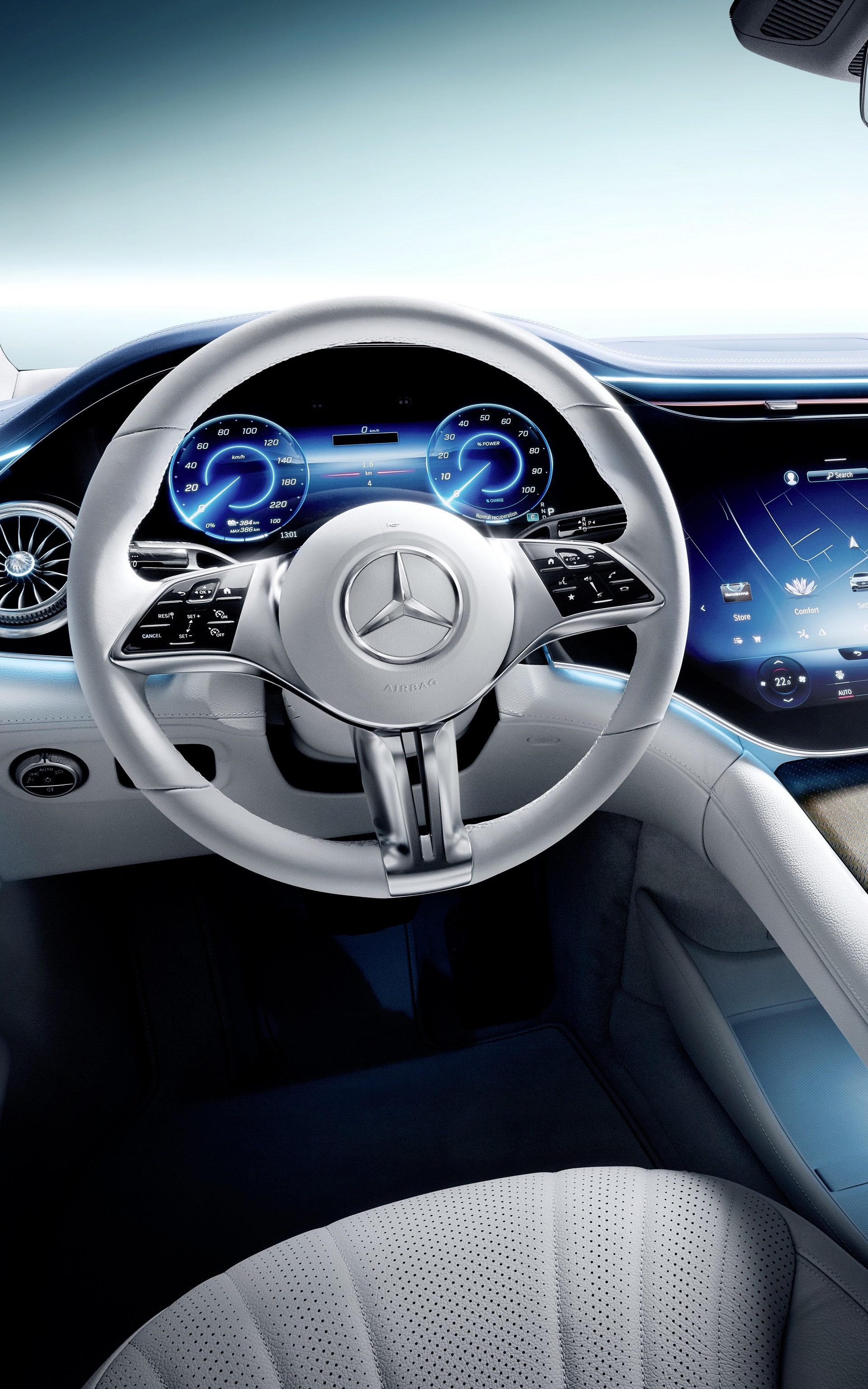 2023 Mercedes-Benz EQE 350 Edition 1 AMG Line Interior Steering Wheel Wallpapers #81 of 101