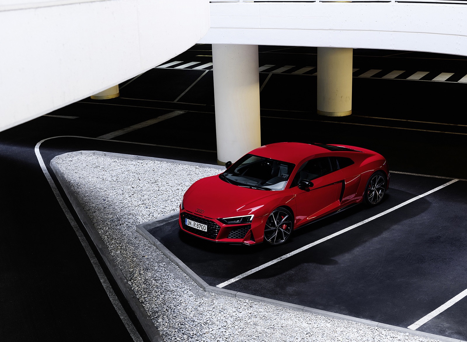 2022 Audi R8 Coupe V10 Performance RWD (Color: Tango Red) Front Three-Quarter Wallpapers (4)