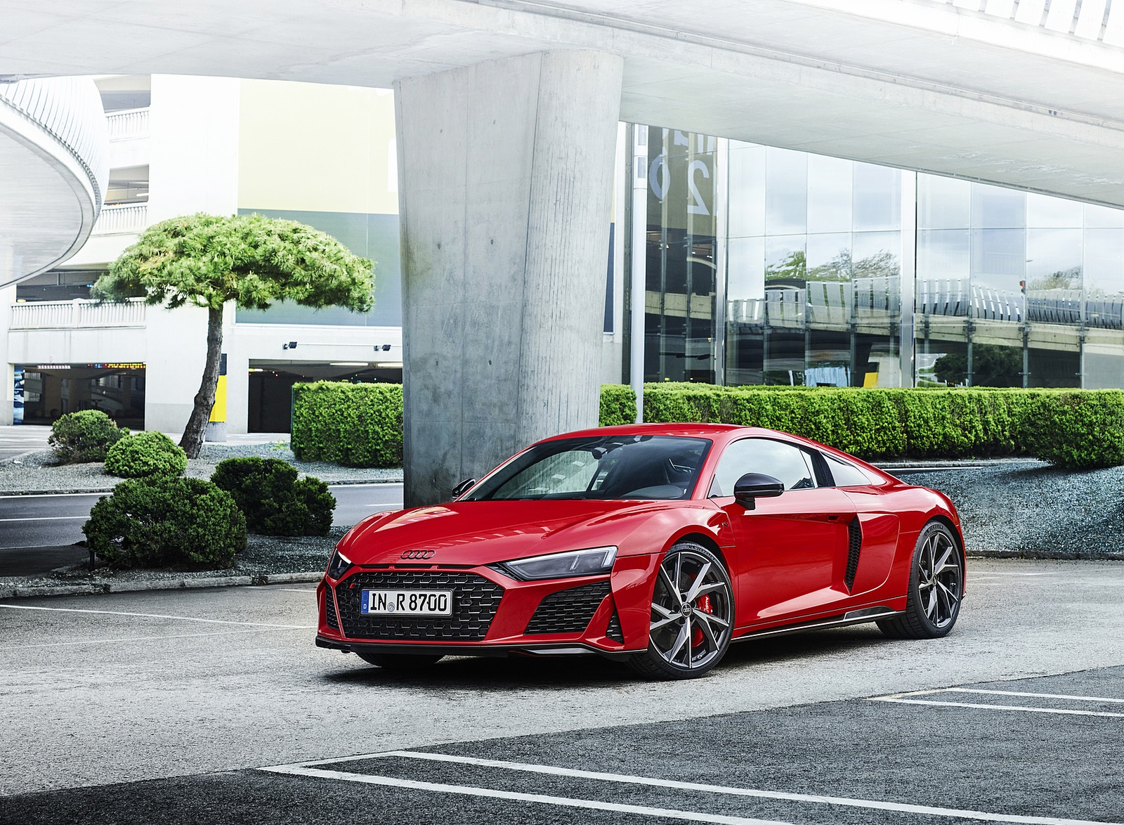 2022 Audi R8 Coupe V10 Performance RWD (Color: Tango Red) Front Three-Quarter Wallpapers #5 of 163