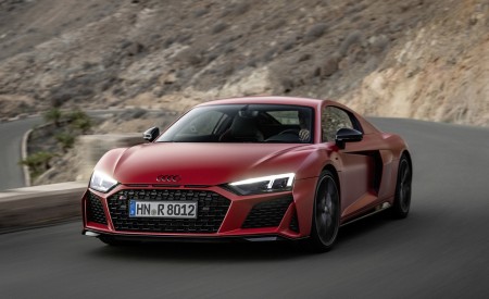 2022 Audi R8 Coupe V10 Performance RWD (Color: Tango Red) Front Wallpapers 450x275 (14)