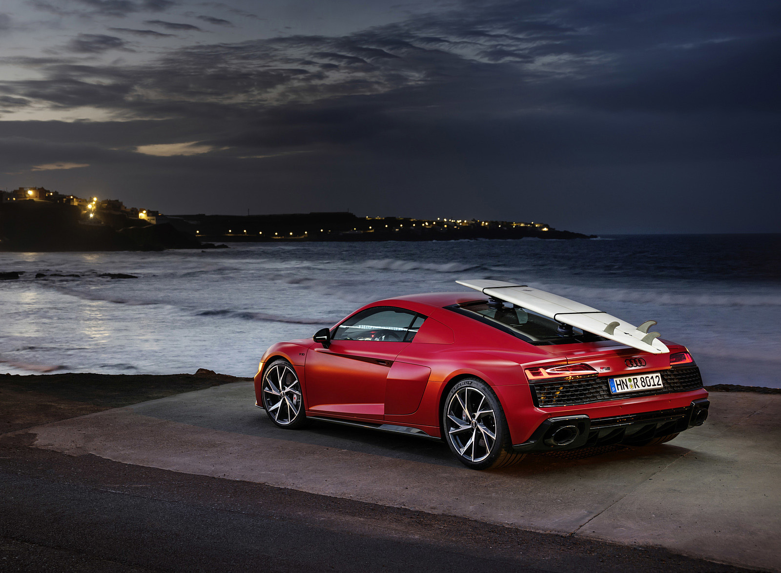 2022 Audi R8 Coupe V10 Performance RWD (Color: Tango Red) Rear Three-Quarter Wallpapers #26 of 163