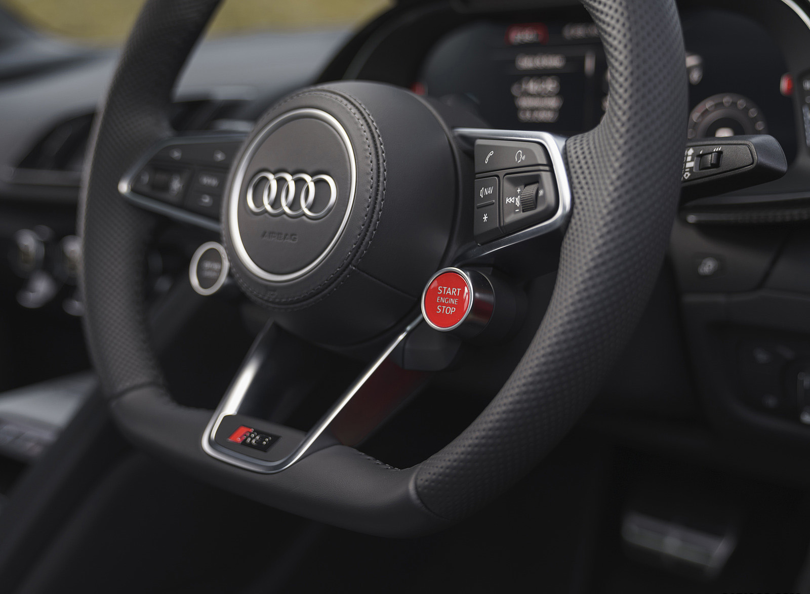 2022 Audi R8 Coupe V10 Performance RWD (UK-Spec) Interior Steering Wheel Wallpapers #132 of 163