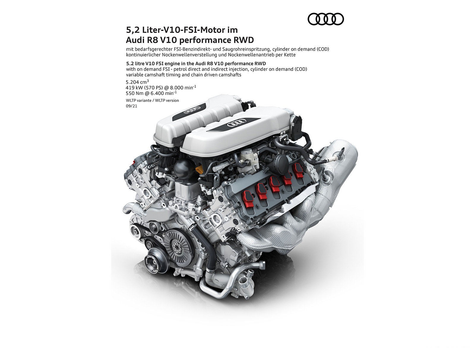 2022 Audi R8 Spyder V10 Performance RWD 5.2 Litre V10 FSI Engine Wallpapers #12 of 40