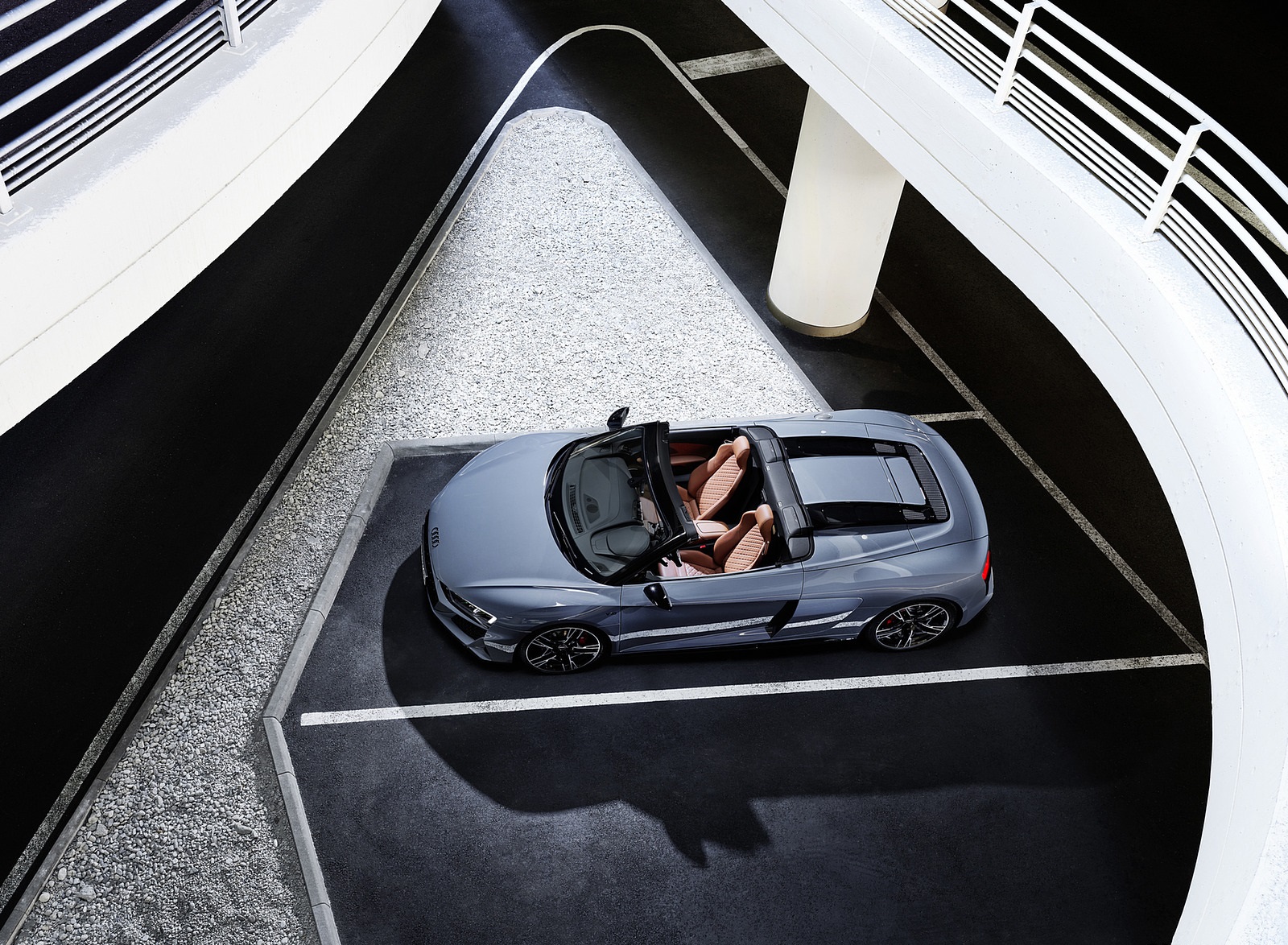 2022 Audi R8 Spyder V10 Performance RWD (Color: Kamero Grey) Top Wallpapers (6)