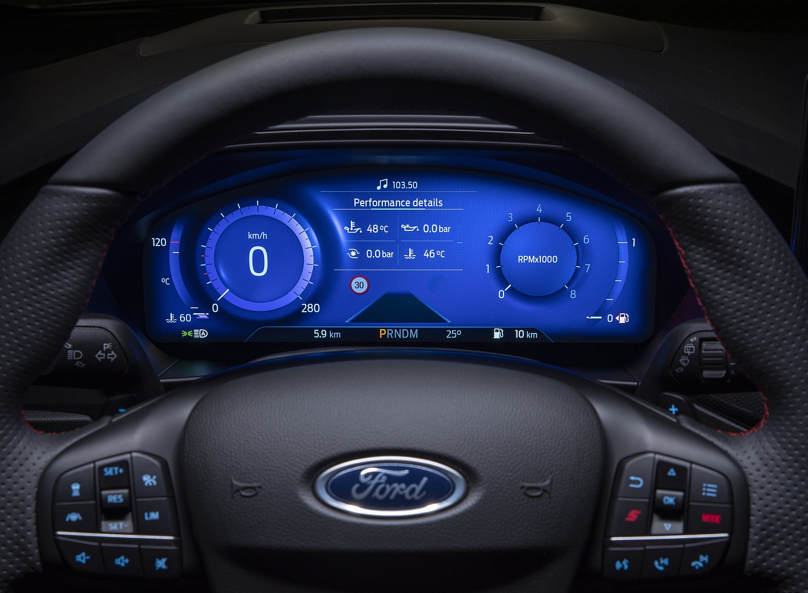 2022 Ford Focus ST Digital Instrument Cluster Wallpapers #12 of 21