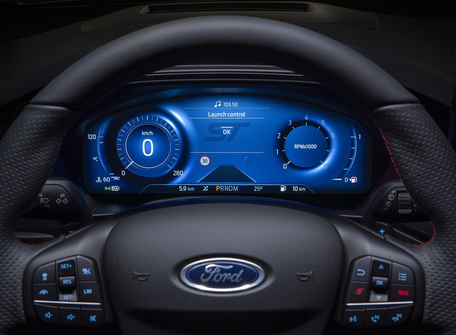 2022 Ford Focus ST Digital Instrument Cluster Wallpapers  (10)