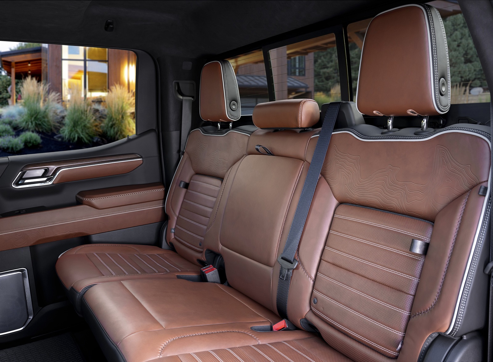 2022 GMC Sierra Denali Ultimate Interior Rear Seats Wallpapers #11 of 19