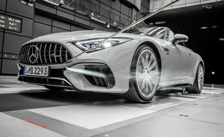 2022 Mercedes-AMG SL 55 4MATIC+ (Color: Alpine Grey Uni) Aerodynamics Wallpapers 450x275 (55)
