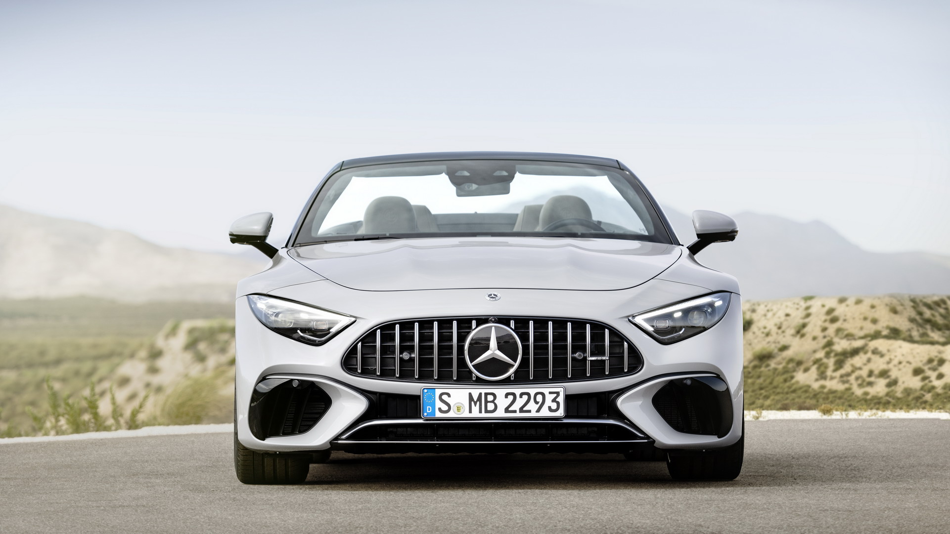 2022 Mercedes-AMG SL 55 4MATIC+ (Color: Alpine Grey Uni) Front Wallpapers #35 of 66