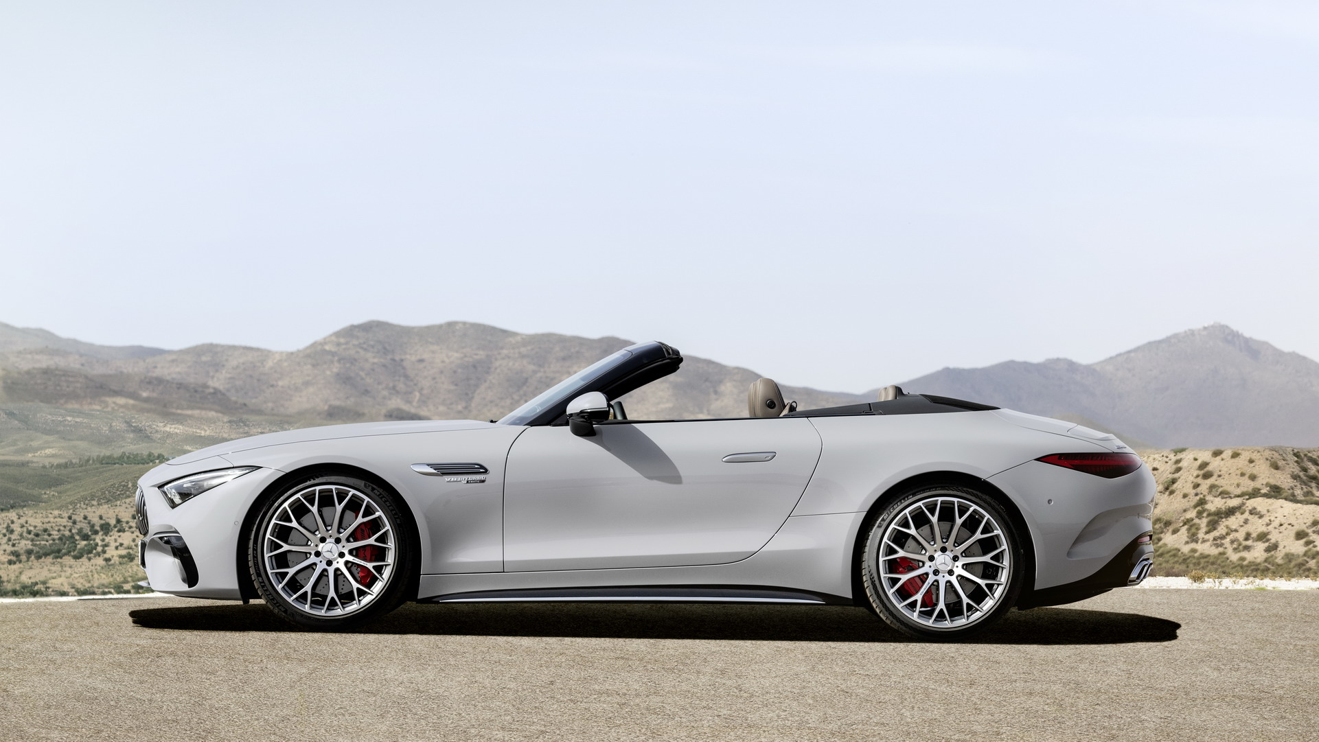 2022 Mercedes-AMG SL 55 4MATIC+ (Color: Alpine Grey Uni) Side Wallpapers #38 of 66