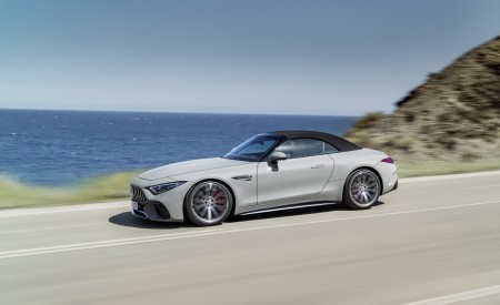 2022 Mercedes-AMG SL 55 4MATIC+ (Color: Alpine Grey Uni) Side Wallpapers 450x275 (21)