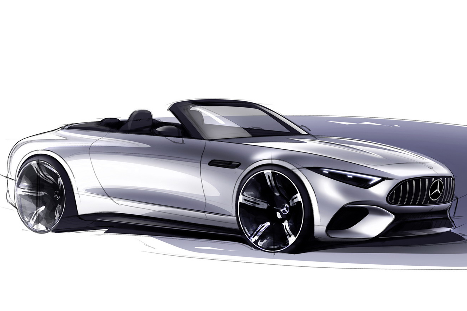 2022 Mercedes-AMG SL 55 4Matic+ Design Sketch Wallpapers #63 of 66