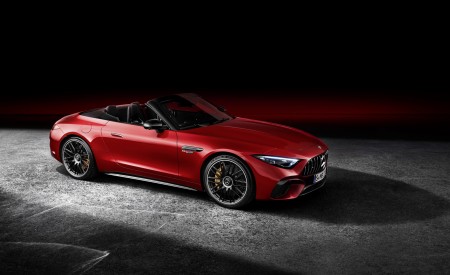 2022 Mercedes-AMG SL 63 4MATIC+ (Color: Patagonia Red Metallic) Front Three-Quarter Wallpapers 450x275 (46)