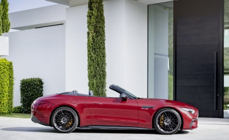 2022 Mercedes-AMG SL 63 4MATIC+ (Color: Patagonia Red Metallic) Side Wallpapers 450x275 (21)