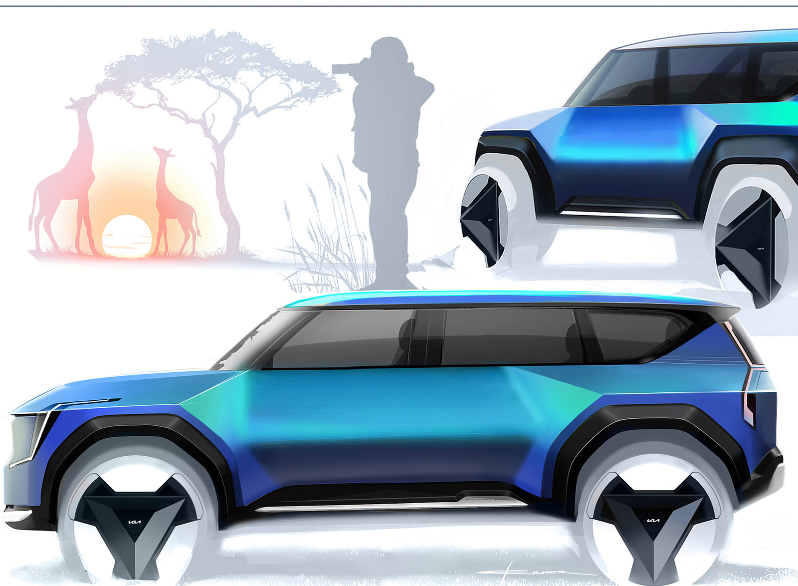 2021 Kia EV9 Concept Design Sketch Wallpapers #39 of 58