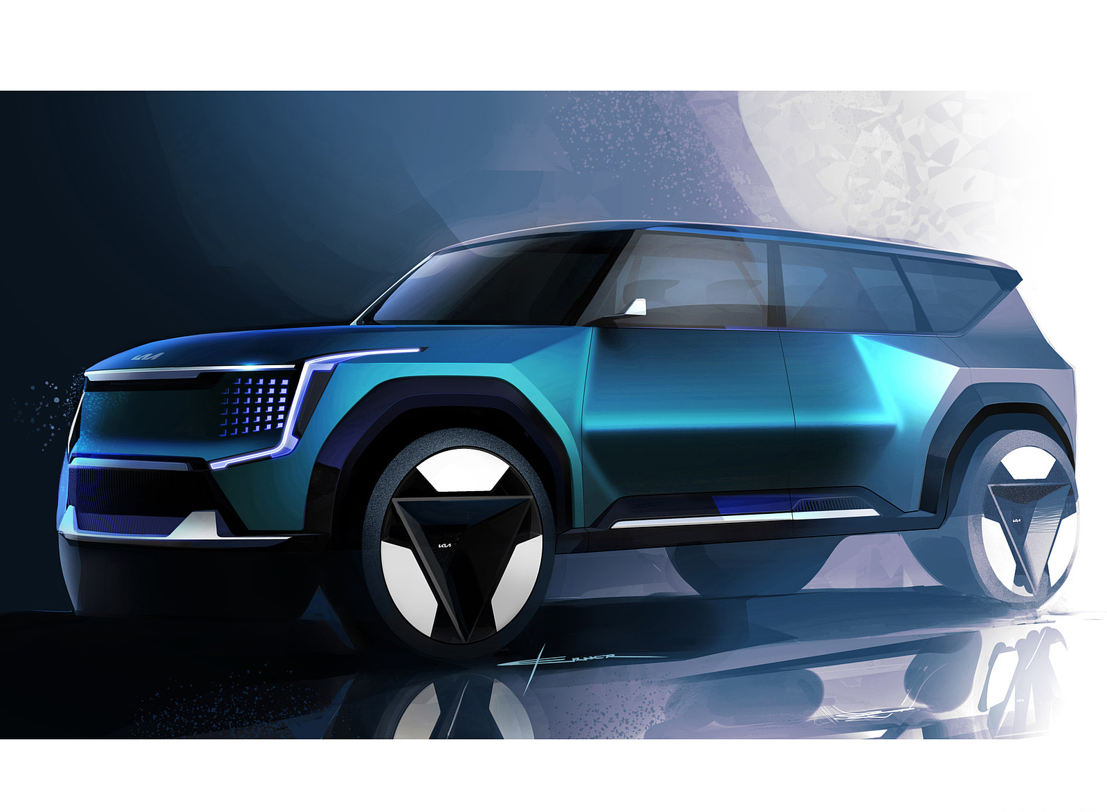 2021 Kia EV9 Concept Design Sketch Wallpapers #44 of 58