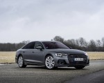 2022 Audi A8 (Color: Daytona Grey Matt Effect) Front Three-Quarter Wallpapers 150x120