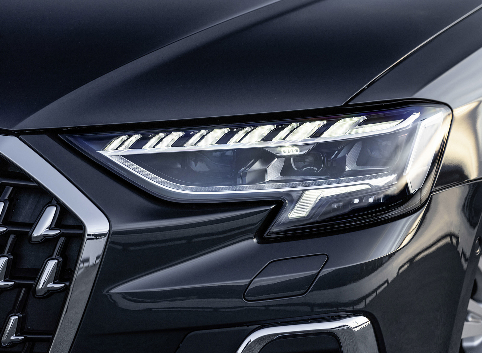 2022 Audi A8 L (Color: Manhattan Grey) Headlight Wallpapers #58 of 91