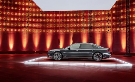 2022 Audi A8 L (Color: Manhattan Grey) Side Wallpapers 450x275 (75)