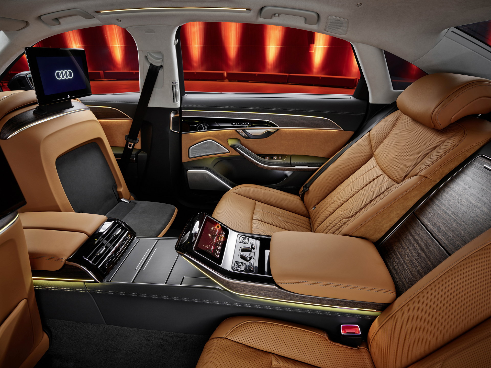 2022 Audi A8 L Interior Rear Seats Wallpapers #83 of 91