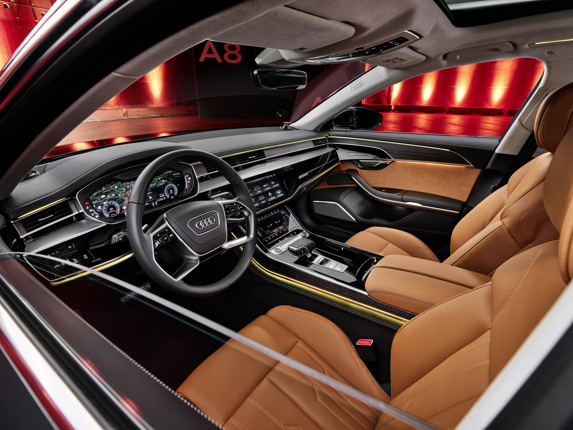 2022 Audi A8 L Interior Wallpapers #80 of 91