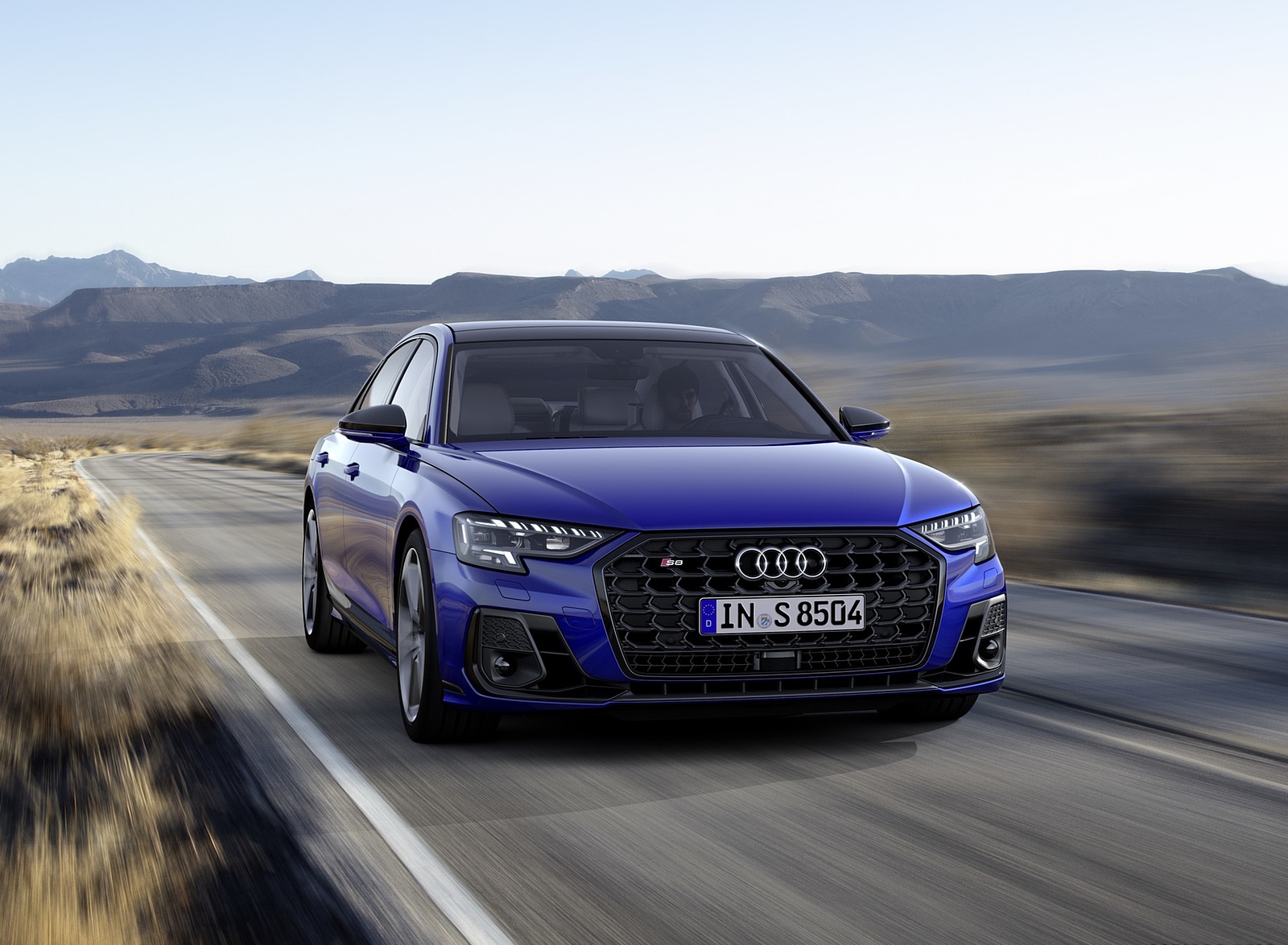 2022 Audi S8 (Color: Ultra Blue) Front Wallpapers (2)