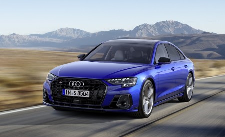 2022 Audi S8 (Color: Ultra Blue) Front Wallpapers 450x275 (1)