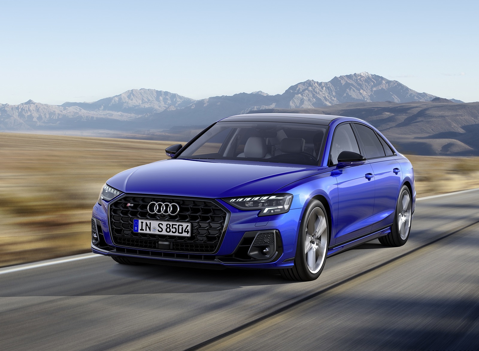2022 Audi S8 (Color: Ultra Blue) Front Wallpapers (1). Download Wallpaper
