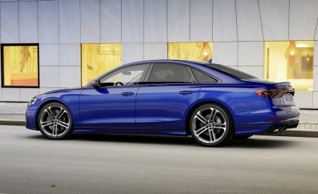 2022 Audi S8 (Color: Ultra Blue) Side Wallpapers 450x275 (5)