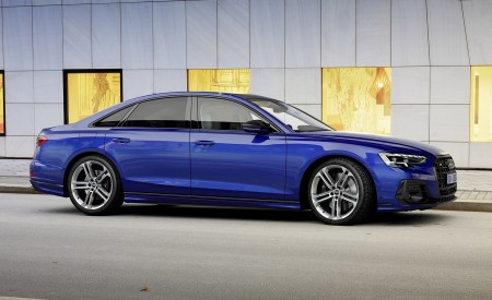 2022 Audi S8 (Color: Ultra Blue) Side Wallpapers 450x275 (4)