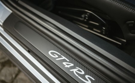 2022 Porsche 718 Cayman GT4 RS (Color: GT Silver Metallic) Door Sill Wallpapers 450x275 (364)