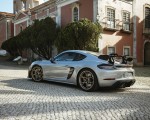 2022 Porsche 718 Cayman GT4 RS (Color: GT Silver Metallic) Rear Three-Quarter Wallpapers 150x120