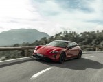 2022 Porsche Taycan GTS Sport Turismo (Color: Carmine Red) Front Three-Quarter Wallpapers 150x120